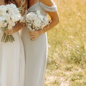 grey//blue brides maid dress ! In great condition !
